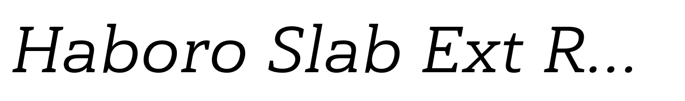 Haboro Slab Ext Regular Italic